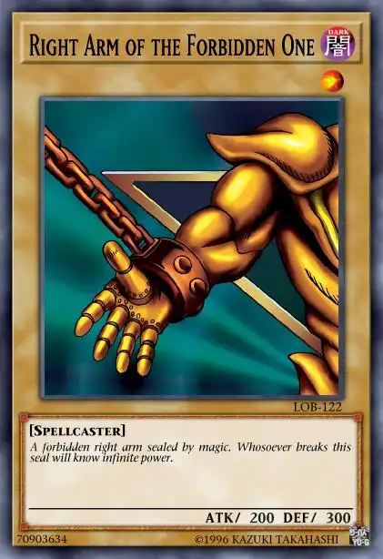 Edison Rulings for Right Arm of the Forbidden One